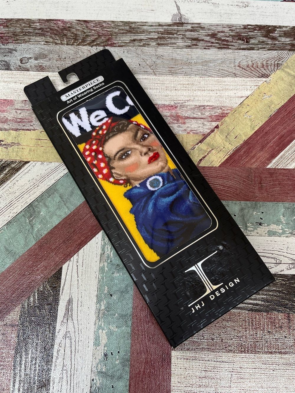 “We Can Do It” Rosie The Riveter Masterpiece Socks NIB JHJ Design Collector